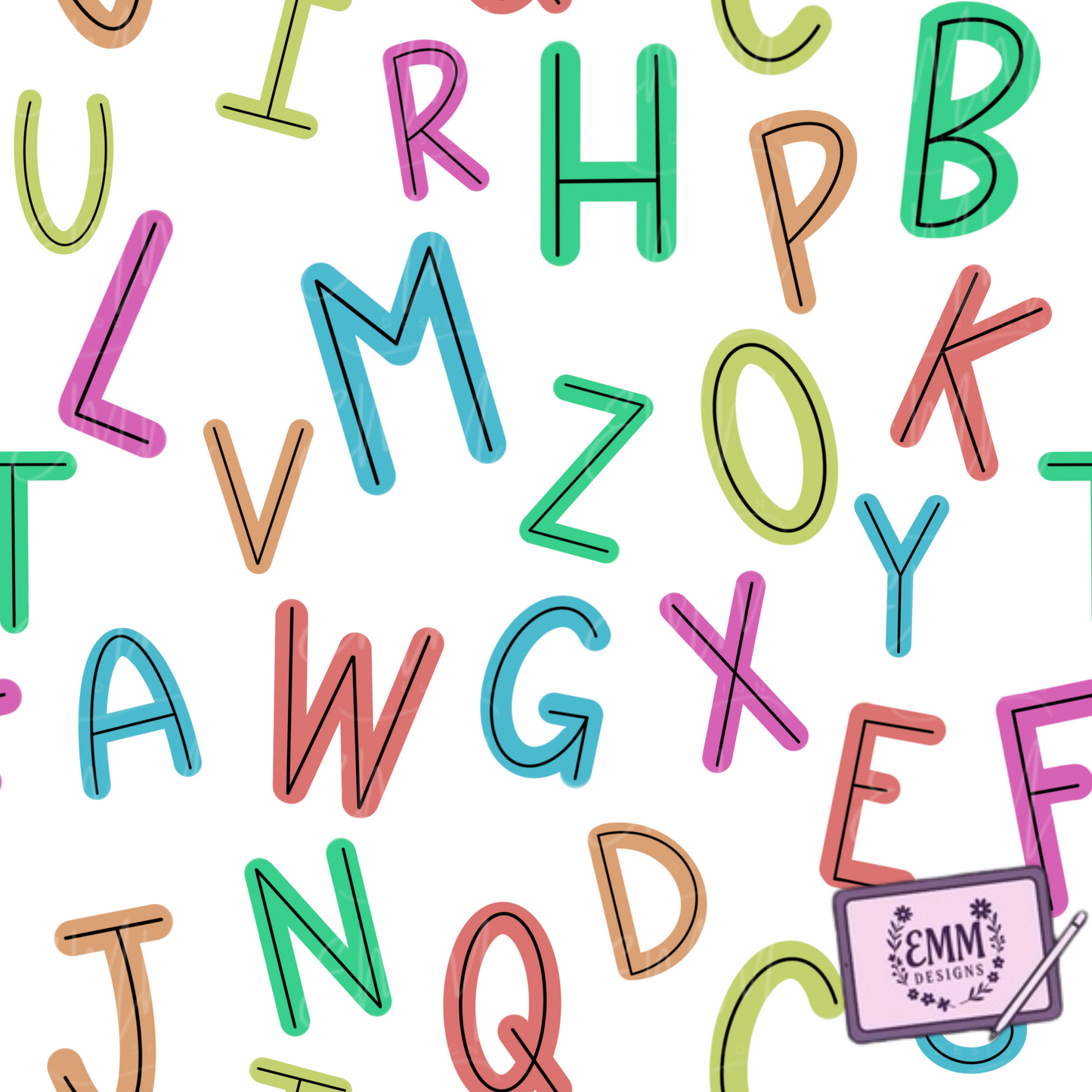 Back to School – Design #9 | Seamless Digital Files