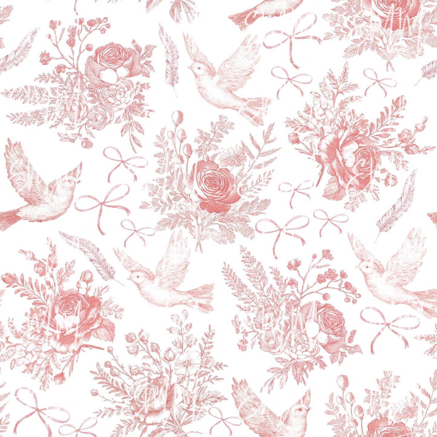 Grand Millennial & Toile – Design #19 | Seamless Digital File