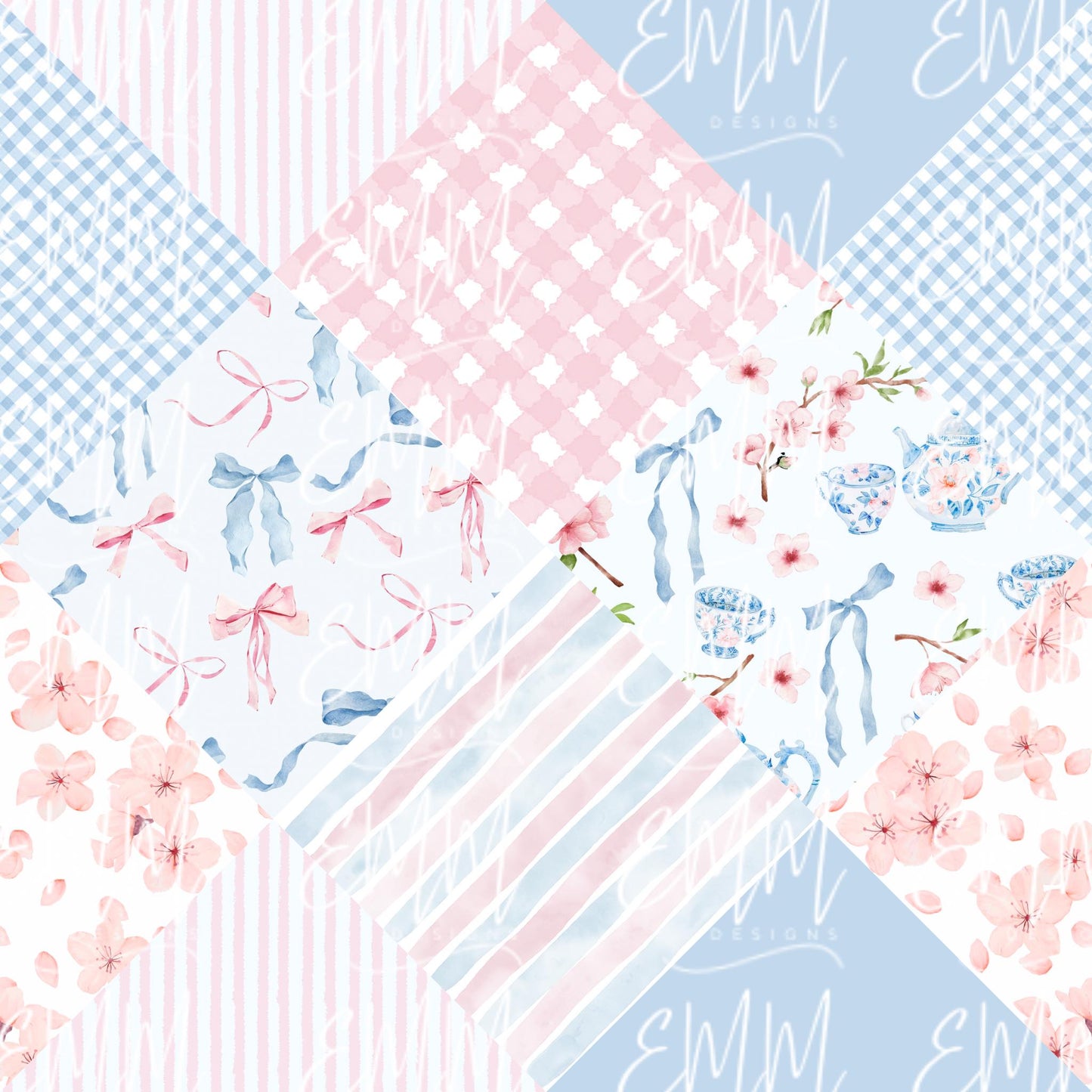 Grand Millennial & Toile – Design #14 | Seamless Digital File