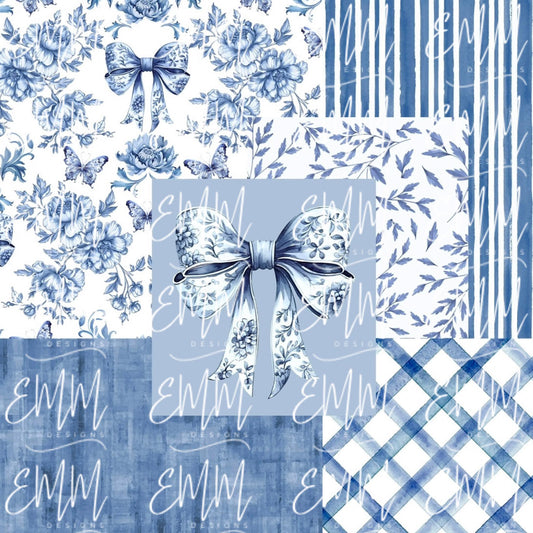 Grand Millennial & Toile – Design #4 | Seamless Digital File