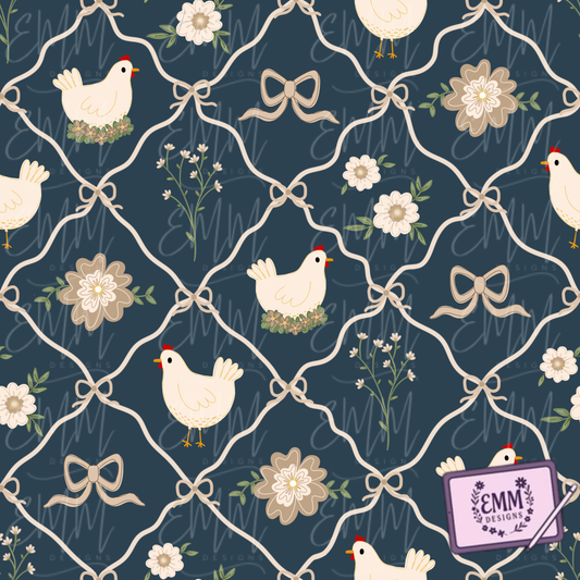 Spring – Chickens #18 | Seamless Digital Files