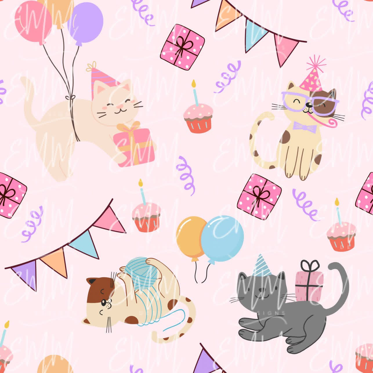 Free File Friday - Birthday Cats