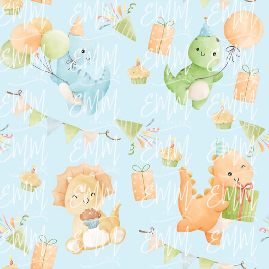 Free File Friday - Dino Birthday Blue