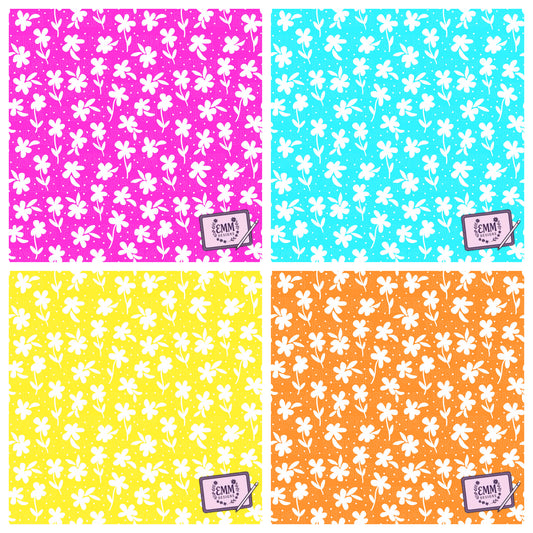Florals – Design #71 | Seamless Digital Files - Set of 4
