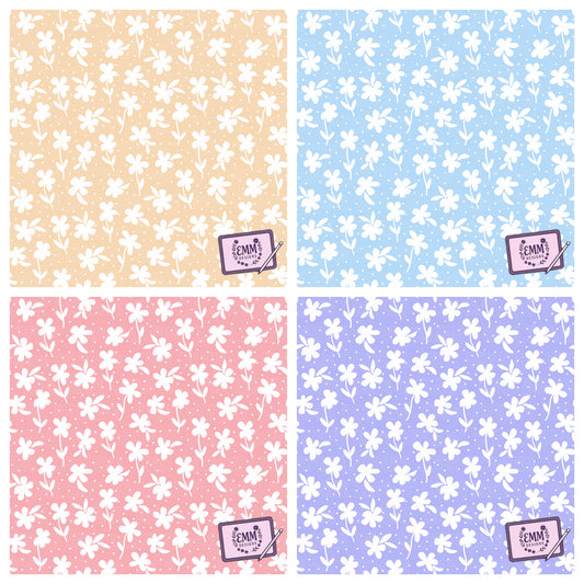 Florals – Design #72 | Seamless Digital Files - Set of 4