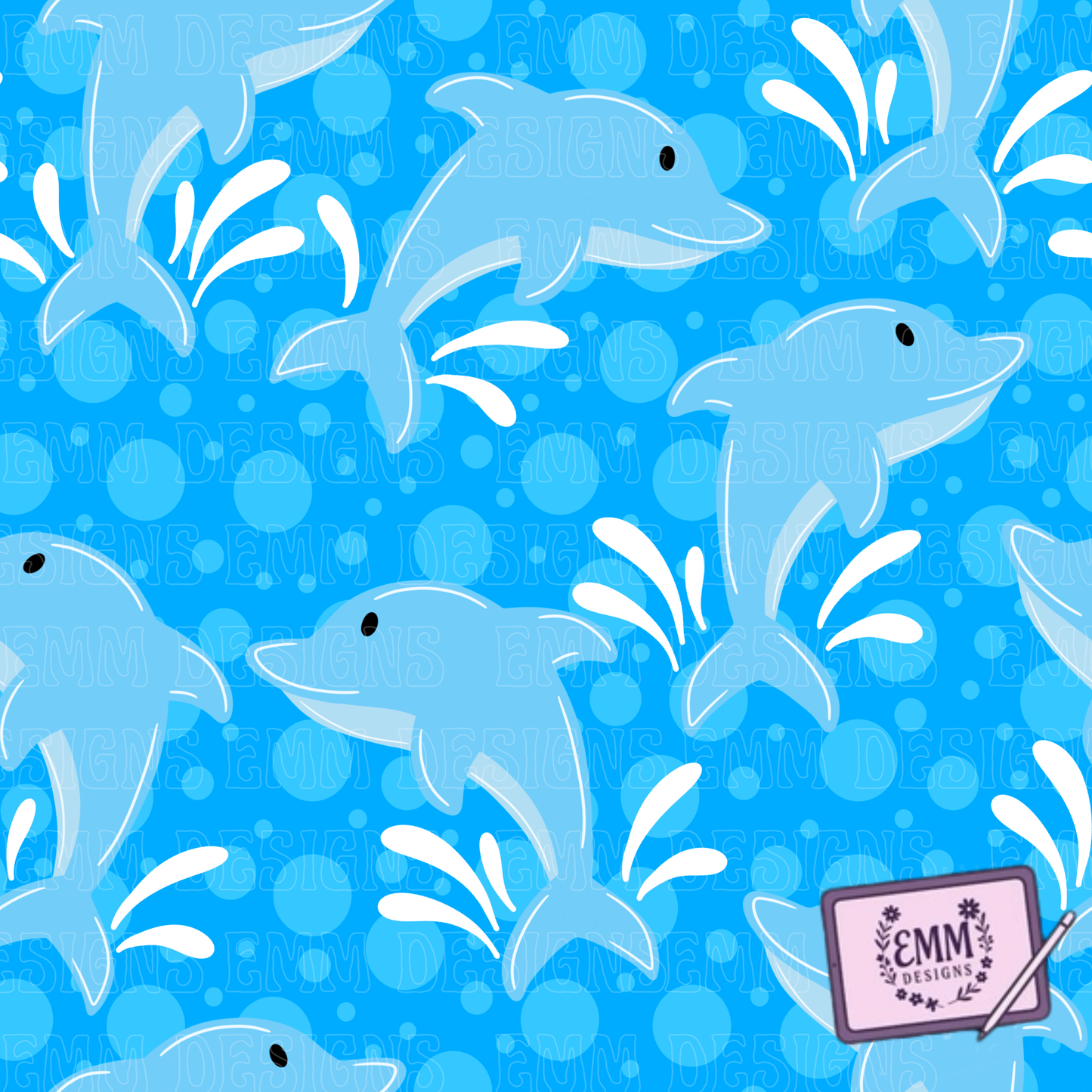 Free File Friday - Dolphins Blue 2