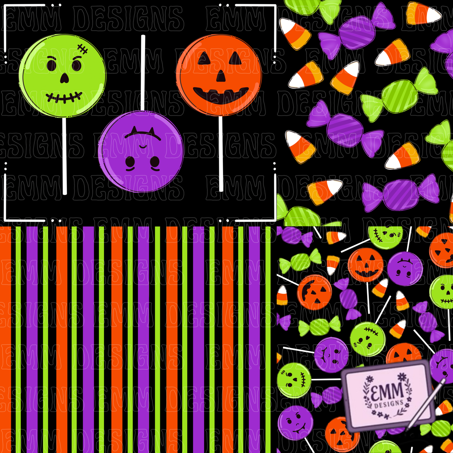 Halloween – Vivid Candy -  Design #38 | Seamless Digital Files