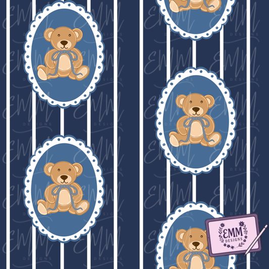 Seamless Digital Files |  Vintage Teddy Bears | Design #5