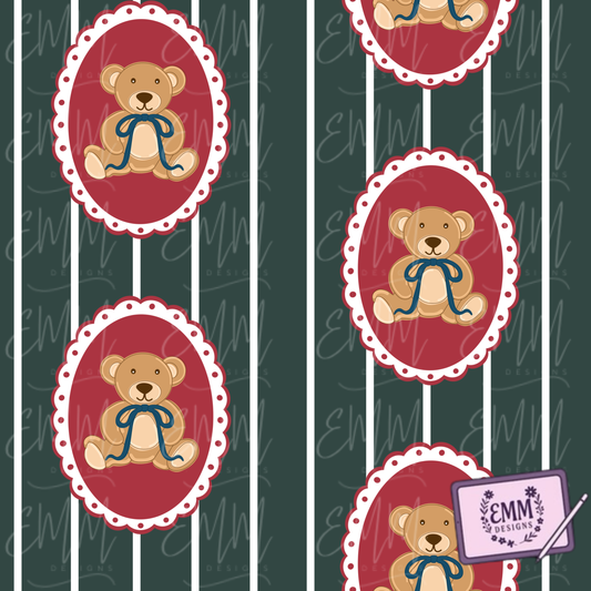 Seamless Digital Files |  Vintage Teddy Bears | Design #6
