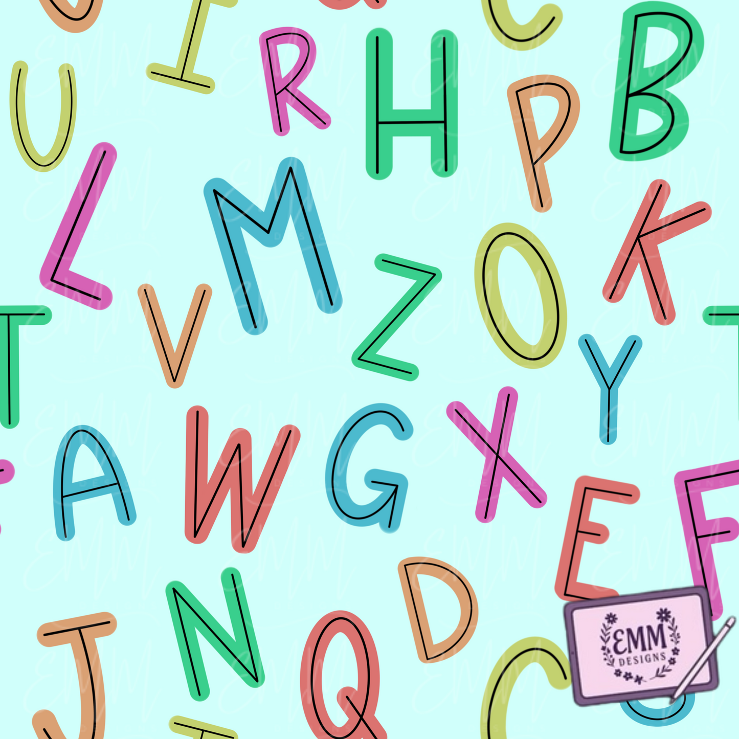Back to School – Design #14 | Seamless Digital Files