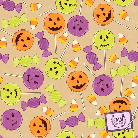 Halloween – Retro Candy -  Design #22 | Seamless Digital Files