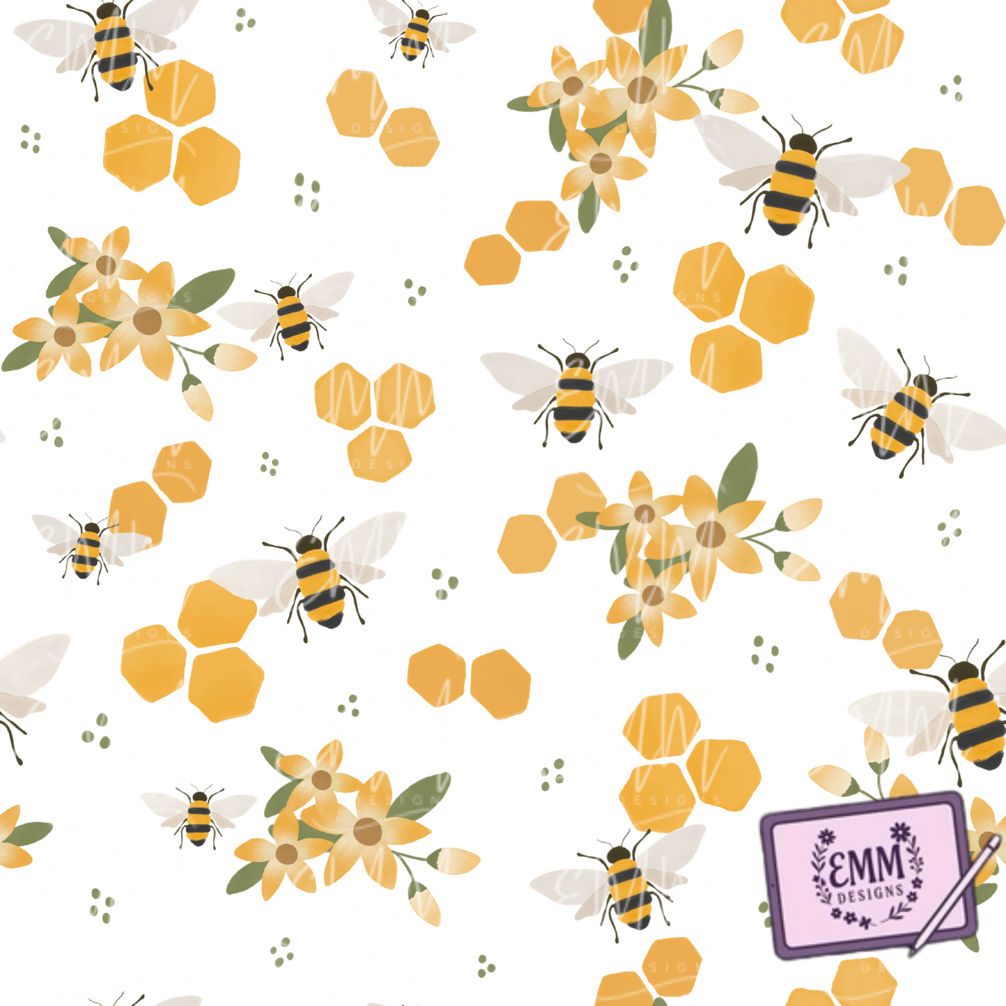 Free File Friday - Bees White