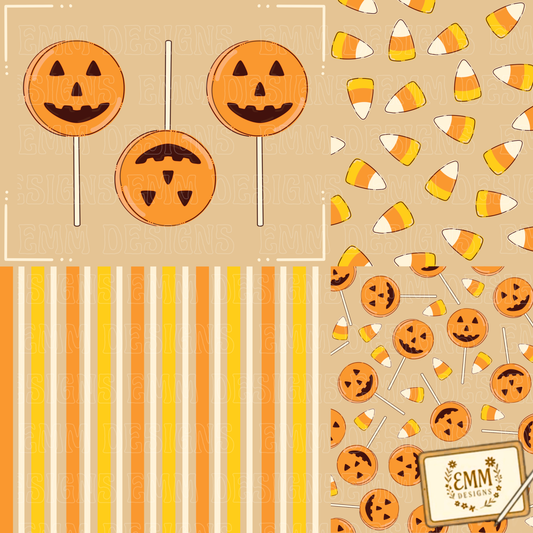 Halloween – Retro Candy -  Design #20 | Seamless Digital Files